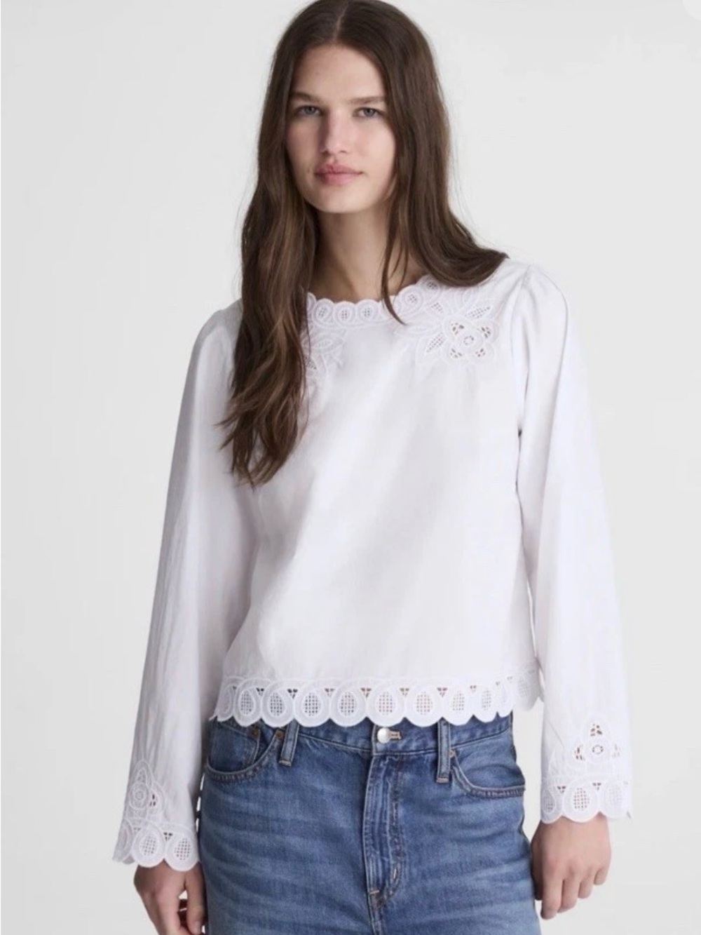 Madewell embroidered blouse. NWT